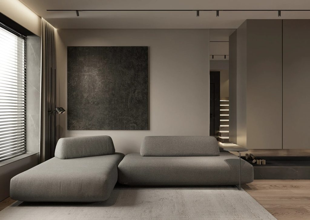 Modern studio and office space of an interior design firm.